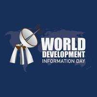 Vector illustration of World Development Information Day. Simple and elegant design