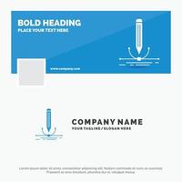 Blue Business Logo Template for illustration. design. pen. graphic. draw. Facebook Timeline Banner Design. vector web banner background illustration