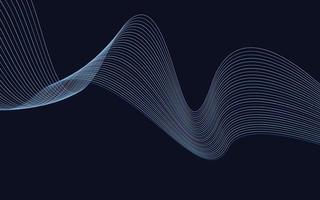 Colorful shiny wave with lines. Curved wavy line. smooth stripe. Design element vector