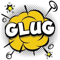 glug Comic bright template with speech bubbles on colorful frames vector