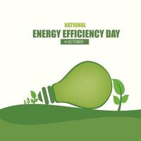 Vector Illustration of Energy Efficiency Day. Simple and elegant design