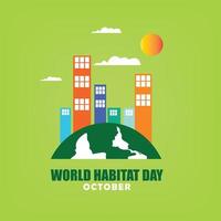 Vector Illustration of World Habitat Day. Simple and elegant design