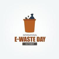 Vector illustration International E Waste Day. Design simple and elegant