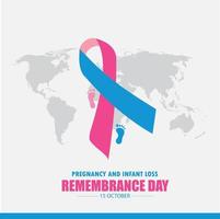 Vector Pregnancy and Infant Loss Remembrance Day. Simple and elegant design