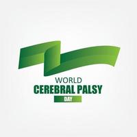 vector del día mundial de la parálisis cerebral. diseño simple y elegante