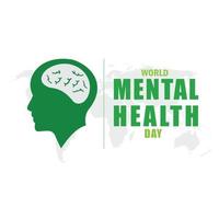 World Mental Health Day vector illustration. Simple and elegant design