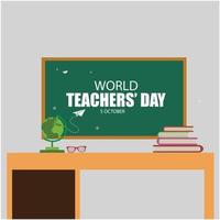 World Teacher's Day vector illustration. Simple and elegant design