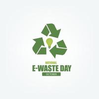 Vector illustration International E Waste Day. Design simple and elegant