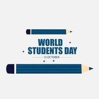 ilustración vectorial del día mundial de los estudiantes. bueno para el día mundial de los estudiantes. diseño simple y elegante vector