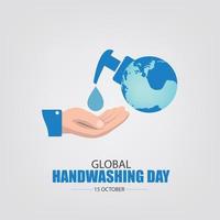 Vector illustration Global Handwashing Day. Simple and elegant design