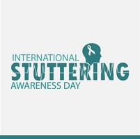 Vector illustration of International Stuttering Awareness Day. Simple and elegant design