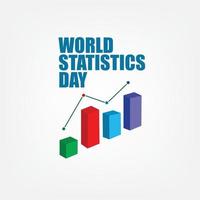 Vector illustration of World Statistics Day abstract. Good for Posters, banners, presentations, social media. simple and elegant design