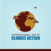 Vector Illustration of International Day of Climate Action. Simple and elegant design