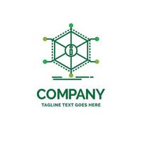 Data. help. info. information. resources Flat Business Logo template. Creative Green Brand Name Design. vector