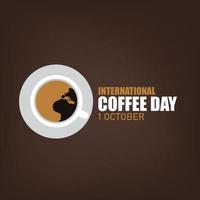 Vector illustration of International Coffee Day. Simple and elegant design