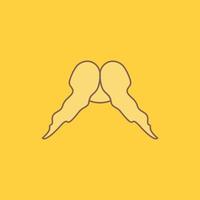 bigote. inconformista. movimiento masculino. icono lleno de línea plana de hombres. hermoso botón de logotipo sobre fondo amarillo para ui y ux. sitio web o aplicación móvil vector