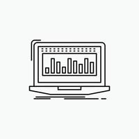 Data. financial. index. monitoring. stock Line Icon. Vector isolated illustration