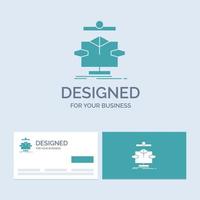 Algorithm. chart. data. diagram. flow Business Logo Glyph Icon Symbol for your business. Turquoise Business Cards with Brand logo template. vector