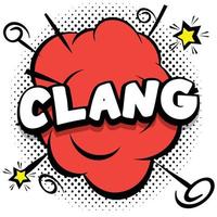 clang Comic bright template with speech bubbles on colorful frames vector