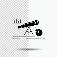 Analytics. finance. forecast. market. prediction Glyph Icon on Transparent Background. Black Icon vector