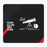 Red and Black Creative presentation Background for Analytics. finance. forecast. market. prediction Glyph Icon vector