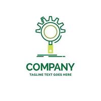 seo. search. optimization. process. setting Flat Business Logo template. Creative Green Brand Name Design. vector