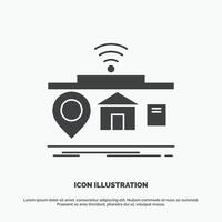 iot artilugio. Internet. de. icono de cosas símbolo gris vectorial de glifo para ui y ux. sitio web o aplicación móvil vector