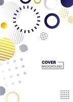 Covers templates set with bauhaus. memphis and hipster style graphic geometric elements. Applicable for placards. brochures. posters. covers and banners. Vector illustrations