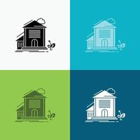 Home. house. Apartment. building. office Icon Over Various Background. glyph style design. designed for web and app. Eps 10 vector illustration