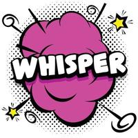 whisper Comic bright template with speech bubbles on colorful frames vector