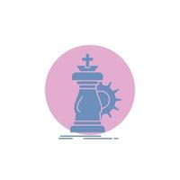 strategy. chess. horse. knight. success Glyph Icon. vector