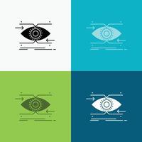 attention. eye. focus. looking. vision Icon Over Various Background. glyph style design. designed for web and app. Eps 10 vector illustration