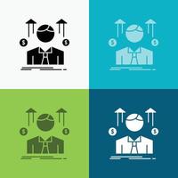 Business. man. avatar. employee. sales man Icon Over Various Background. glyph style design. designed for web and app. Eps 10 vector illustration