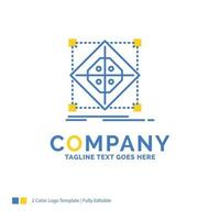 Architecture. cluster. grid. model. preparation Blue Yellow Business Logo template. Creative Design Template Place for Tagline.