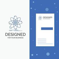 Business Logo for Analysis. data. information. research. science. Vertical Blue Business .Visiting Card template vector