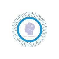 brain. hack. hacking. key. mind Glyph Icon. Vector isolated illustration