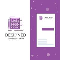 Business Logo for Accounting. audit. banking. calculation. calculator. Vertical Purple Business .Visiting Card template. Creative background vector illustration