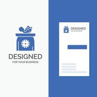 Business Logo for weight. baby. New born. scales. kid. Vertical Blue Business .Visiting Card template. vector