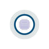 Processor. Hardware. Computer. PC. Technology Glyph Icon. Vector isolated illustration