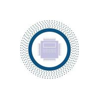 Processor. Hardware. Computer. PC. Technology Glyph Icon. Vector isolated illustration