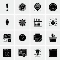 16 Universal Business Icons Vector Creative Icon Illustration to use in web and Mobile Related proje