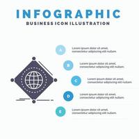 IOT. internet. things. of. global Infographics Template for Website and Presentation. GLyph Gray icon with Blue infographic style vector illustration.