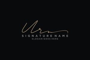 Initial UR Letter Signature Logo Template elegant design logo Sign Symbol template vector icon