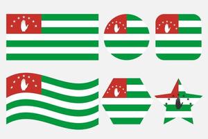 Abkhazia flag simple illustration for independence day or election vector