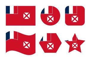 ilustración simple de la bandera de wallis y futuna para el día de la independencia o las elecciones vector