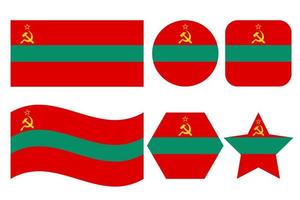 Transnistria flag simple illustration for independence day or election vector