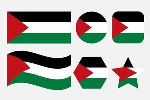ilustración simple de la bandera palestina para el día de la independencia o las elecciones vector