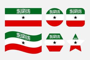 Somaliland flag simple illustration for independence day or election vector