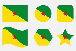 ilustración simple de la bandera de guayana francesa para el día de la independencia o las elecciones vector