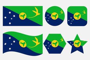 Christmas Island flag simple illustration for independence day or election vector